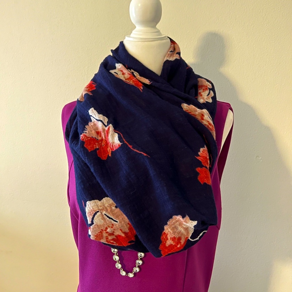 American Eagle - Navy Floral Infinity Scarf/Wrap